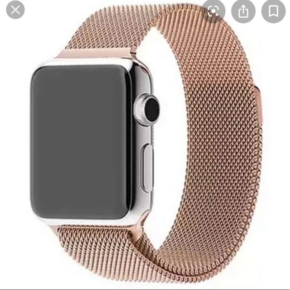 Rose gold magnetic apple watch band